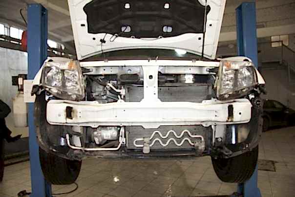 новый радиатор на авто